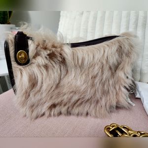 Coach Shearling Swinger with Chain